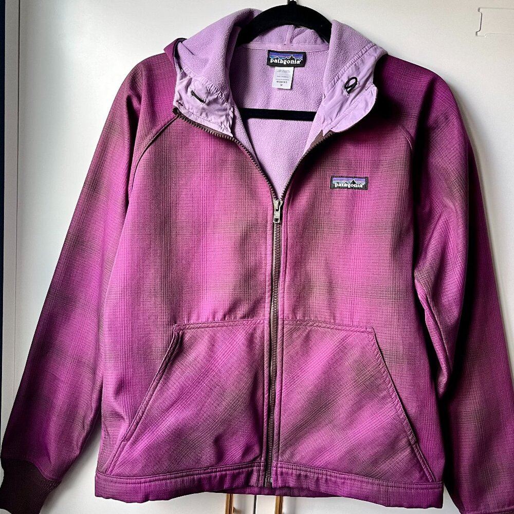 PATAGONIA Slopestyle 2.0 Hood Full Zip Fleece Lined Soft Shell Jacket Womens Med